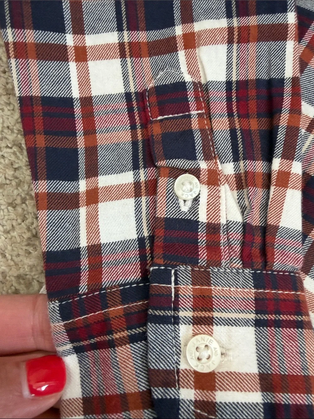 NWT Janie & Jack Plaid Button-Down Shirt, 8